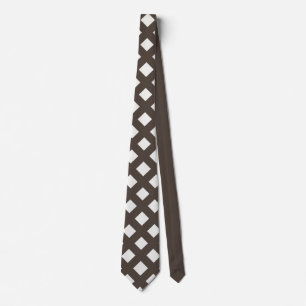 Gravata Brown e Cream Gingham Tie