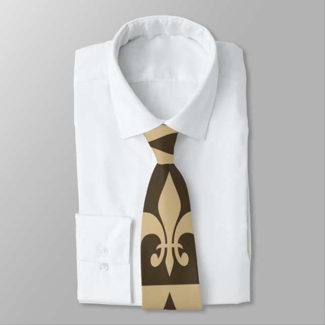 Gravata Brown Fleur de lis (Amarrado)