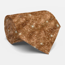 Brown Glitter Tie
