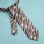 Gravata Brown Zebra Pattern<br><div class="desc">Tinta personalizada de impressão zebra</div>