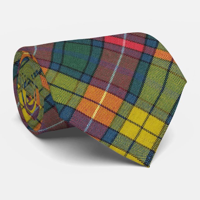 Gravata Buchanan Ancient Tartan Pattern (Rolled)