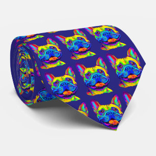 Gravata Bulldog Francês em Cores