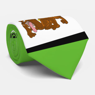 Gravata Bulls Sports Team Green Necktie