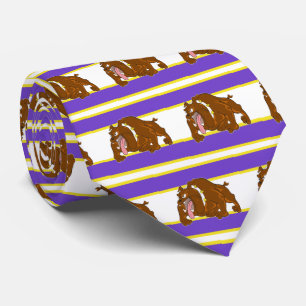 Gravata Bulls Sports Team Purple White Necktie