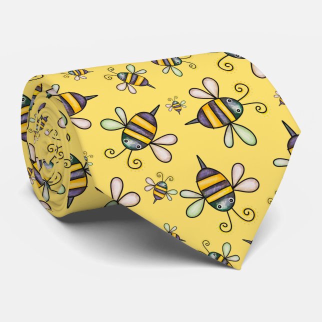 Gravata Bumble Bee Pattern (Rolled)