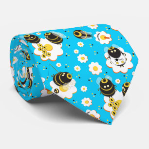 Gravata Bumblebee Floral de Abelha Ocupada