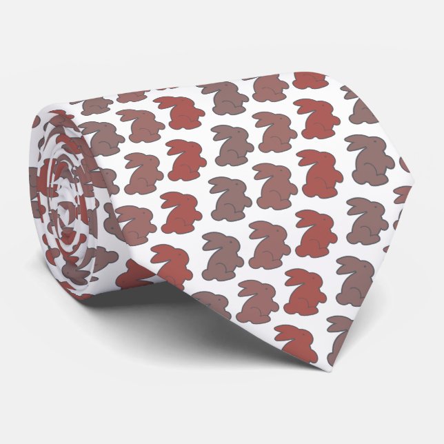 Gravata Bunnies Tie Armani Red (Rolled)