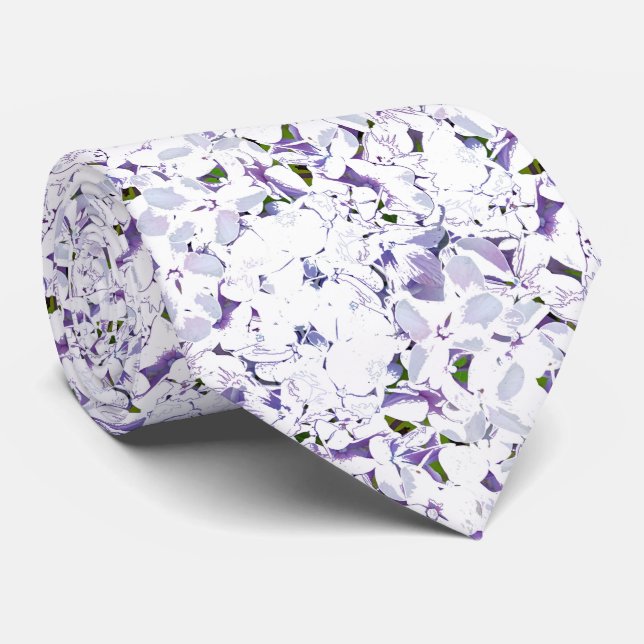 Gravata Buquê de flores de aquarelas de híbridos. (Rolled)