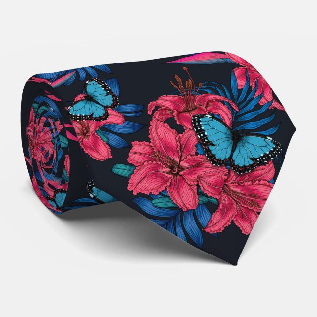 Gravata Buquê tropical (Rolled)