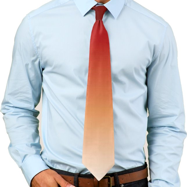 Gravata Burgundy Maroon Red Coral White Gradiment Ombre (Criador carregado)