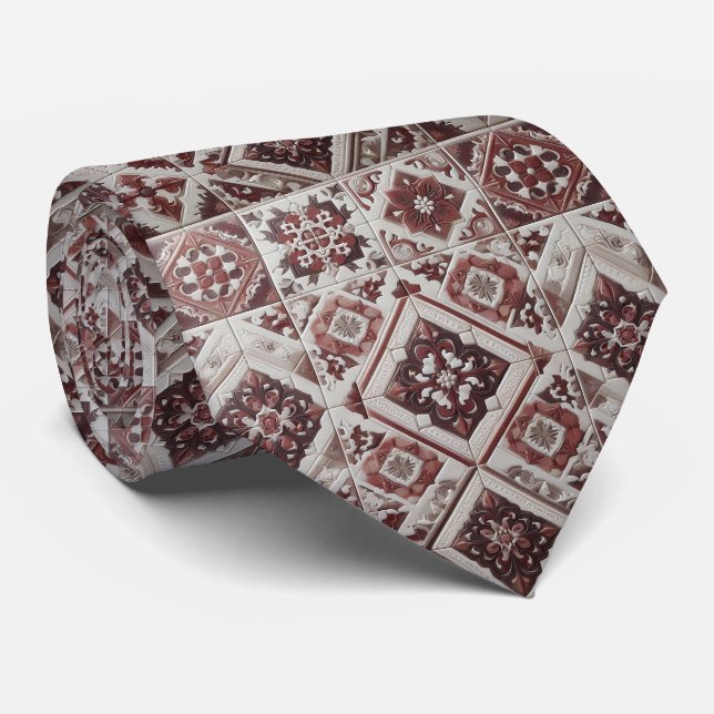 Gravata Burgundy Marroquina de Luxo (Rolled)