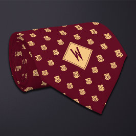 Gravata Burgundy Police Badge Pattern