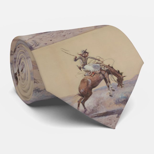 Gravata C M Russell A Bad One Western Bronc Rider (Rolled)