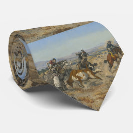 Gravata C.M Russell Entra Em Problemas Vintage Western Cow