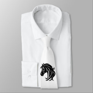 Gravata Cabeça de Cavalo Preto Magnífico