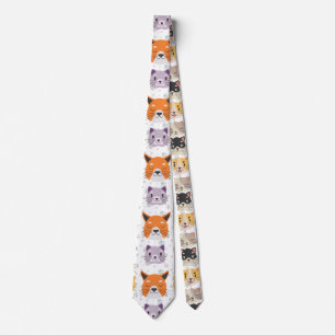 Gravata Cabeças de Gato Bonito 01. NBG