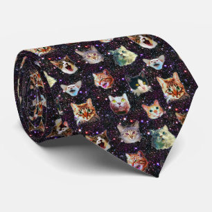 Gravata Cabeças de Gato no Exterior Padrão de Galáxias 