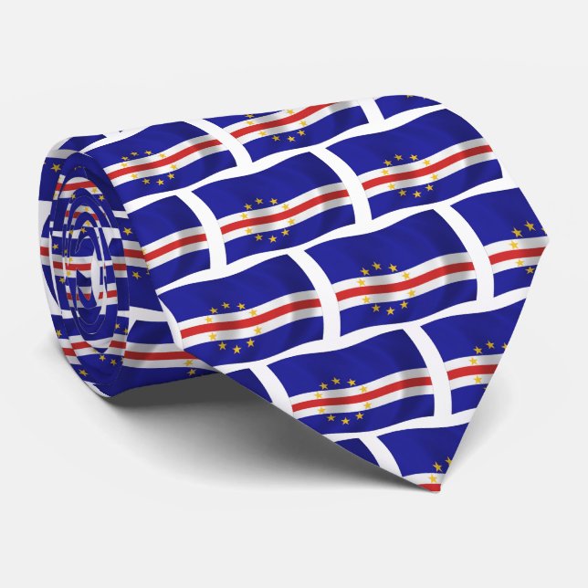 Gravata Cabo Verde Flag Tie (Rolled)