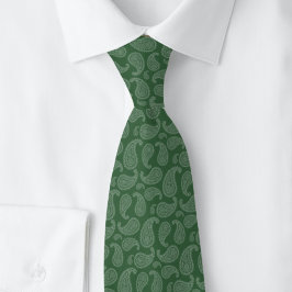Gravata Caçador Verde Paisley