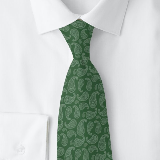 Gravata Caçador Verde Paisley (Criador carregado)