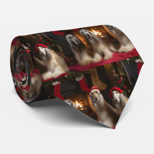 Gravata Cachorro Afegão junto à Lareira Natal