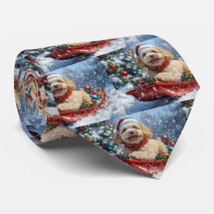 Gravata Cachorro Cachorro com Lama Deixe nevar Natal