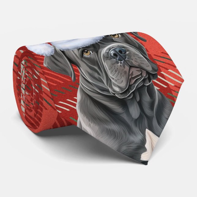 Gravata Cachorro de Cana Feriada e Natal de Xadrez (Rolled)