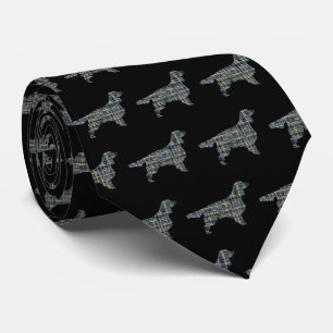 Gravata Cachorro Espanhol Springer Amarelo e Preto