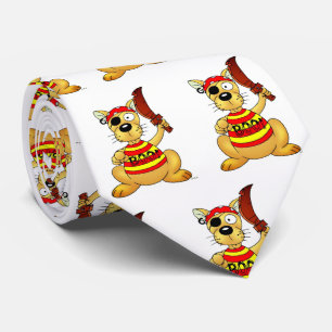 Gravata Cachorro Pirata Engraçado com Espada de Brinquedo
