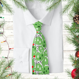 Gravata Cachorros Verdes de Santa Hat, Feriado de Natal Da