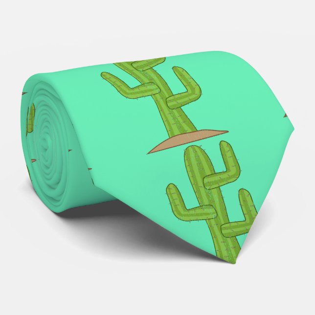 Gravata Cacto Thunder_Cove do Saguaro (Rolled)