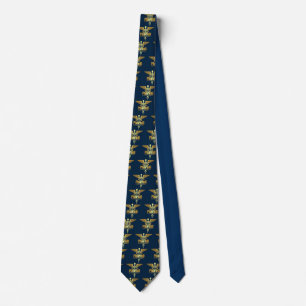 Gravata Caduceus Dourado (PharmD)