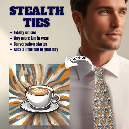 Gravata Café Espresso Lover's Stealth Neck Tie