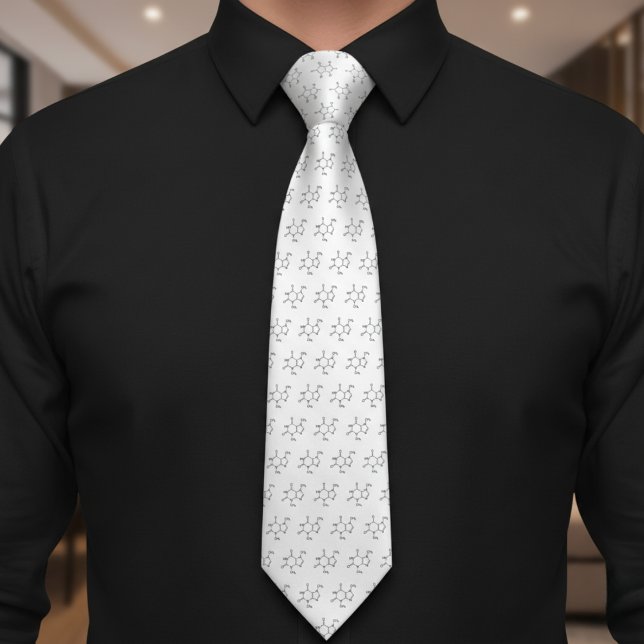 Gravata Caffeine Molecule Science (Caffeine Molecule Science Neck Tie)
