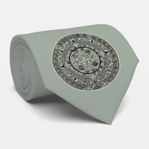 Gravata Calendário maia 1 do Aztec Sun Stone do México