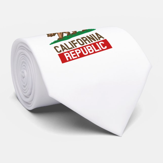 Gravata California Republic Love (Rolled)