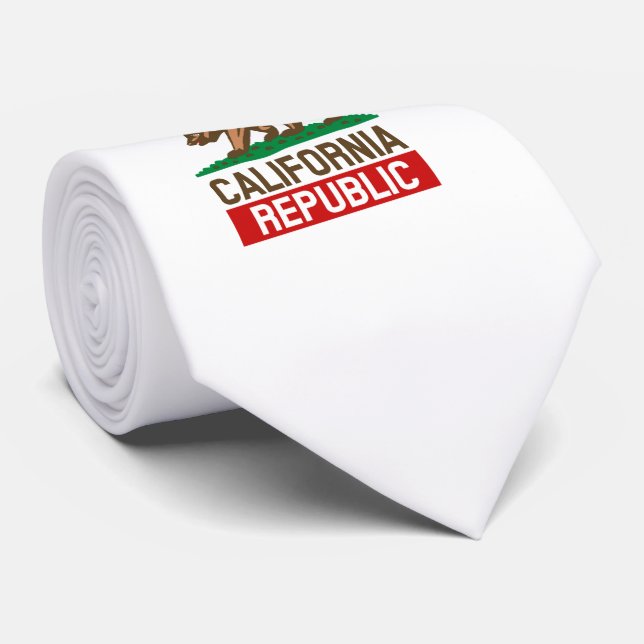 Gravata California Republic Love (Rolled)