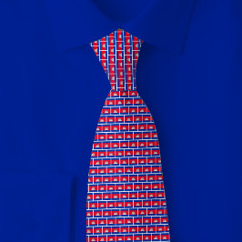 Gravata Cambodia Flag Brick Pattern