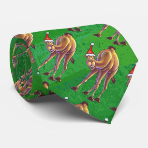 Gravata Camel Christmas on Green