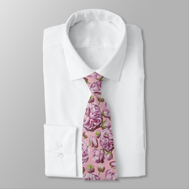 Gravata Camellia Rosa Garden Flowers Neck Tie (Amarrado)