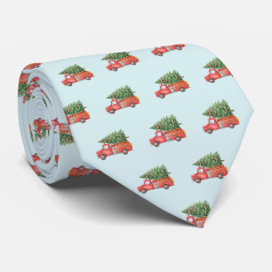 Gravata Caminhão de Bombeiros de Natal em Aquarela