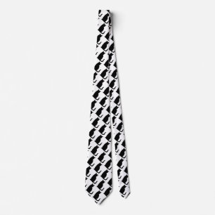 Gravata Camisa de gato preto Camisa Acessível Tie White