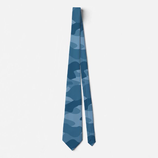 Gravata Camo de Monocolor Azul (Frente)