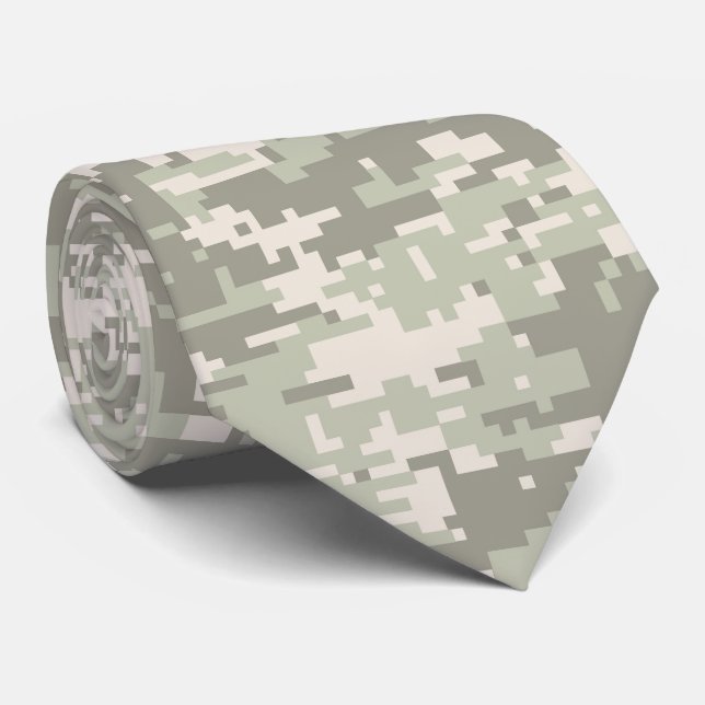 Gravata Camo digital urbano de tempestade leve personalizá (Rolled)
