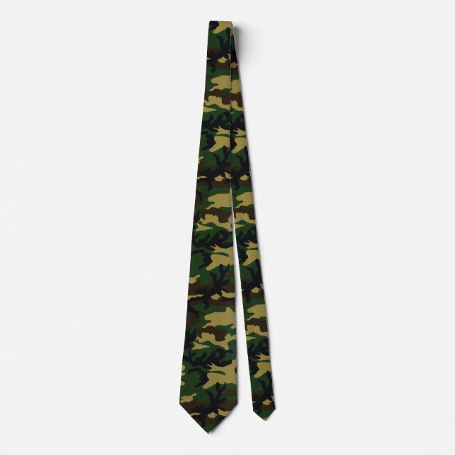 Gravata Camo Tie - Terra Escura (Frente)