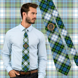 Gravata Campbell Crest over Dress Tartan
