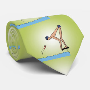 Gravata Campeão bonito engraçado do nadador que compete 