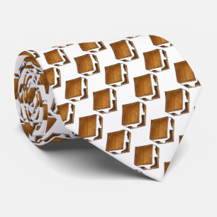 Gravata Campfire S'mores Chocolate Smore Camp Comida Tie