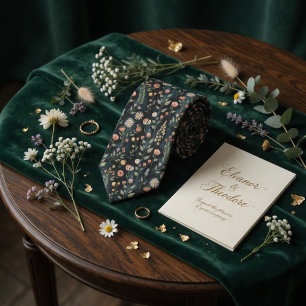 Gravata Campina Floral Botânica Selvagem de Flores Silvest