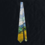 Gravata Campo de trigo Van Gogh com ciprestes. Impressioni<br><div class="desc">Van Gogh "Campo de Trigo com CyPrensas" gravata no pescoço.</div>